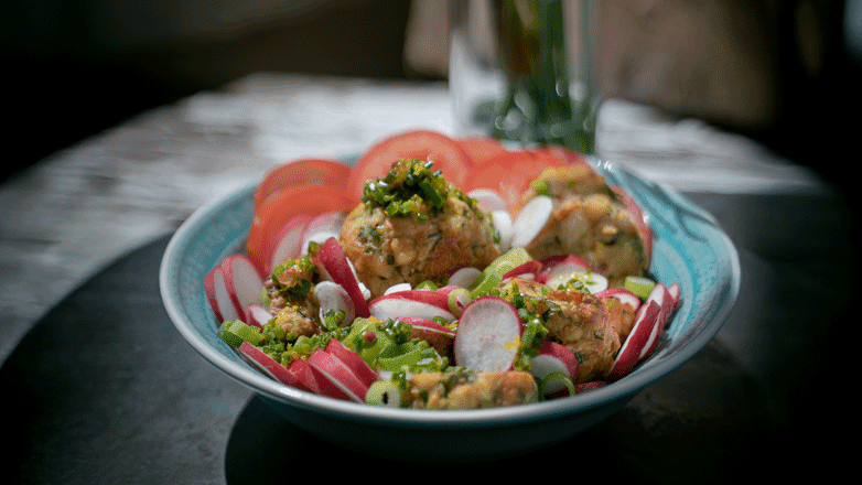 Rezeptbild für Brezenknödelsalat