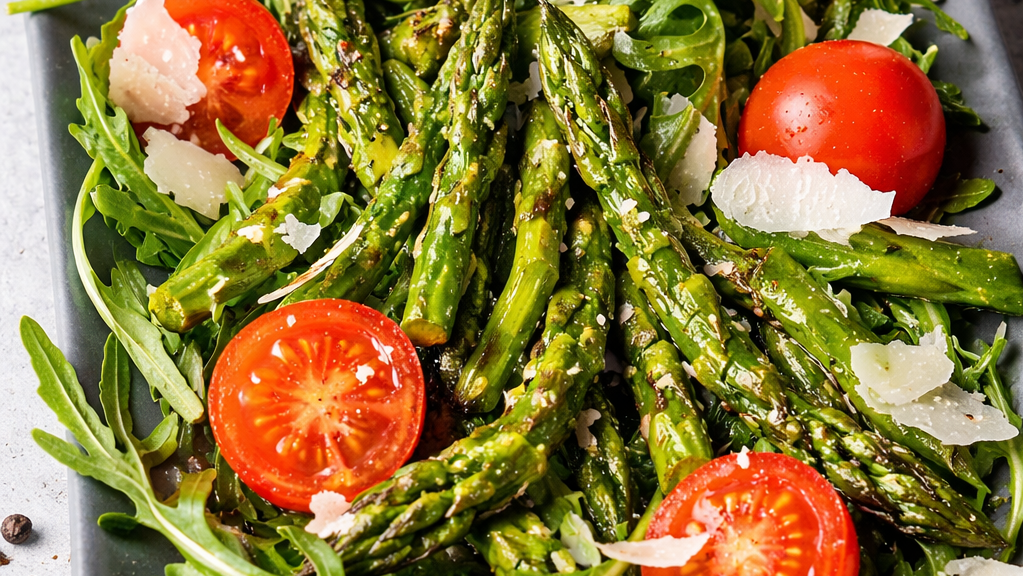 KI generiert: Das Bild zeigt eine Schüssel mit einem bunten Salat aus Rote-Bete-Scheiben, Karottenstreifen, Feldsalat, gehackten Nüssen und einem Klecks Sahne oder Joghurt in der Mitte. Der Salat liegt auf einem Holztisch.