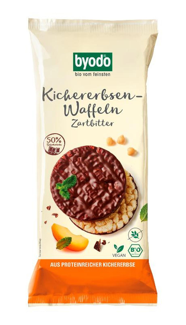 Produktfoto zu Kichererbsenwaffeln Zartbitter 65g