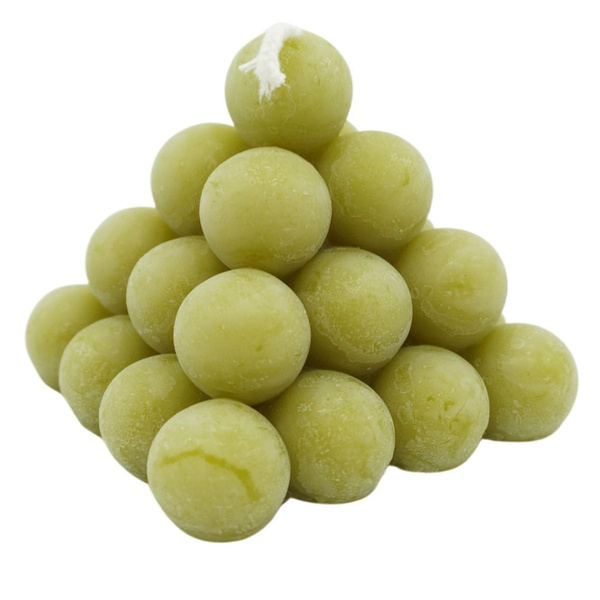 Produktfoto zu Pyramidenkerze Bienenwachs grün 60x60mm