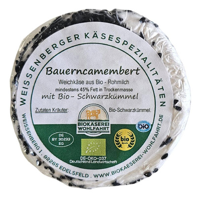 Produktfoto zu Bauerncamembert Schwarzkümmel 150g