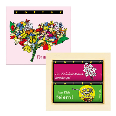 Produktfoto zu Geschenkset "Für meine Mama" 2x70g, Zotter-Schokolade