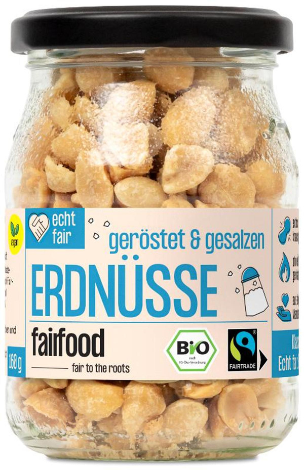 Produktfoto zu Erdnüsse geröstet & gesalzen, fairtrade, 160g