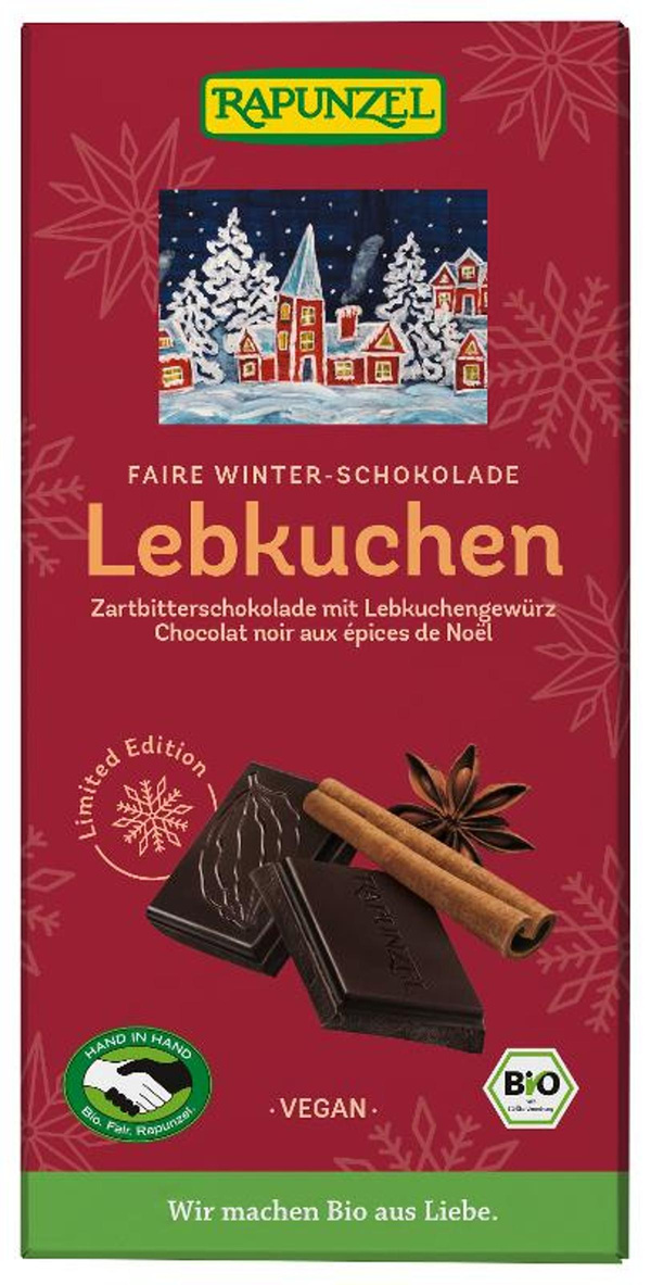 Produktfoto zu Winter-Schokolade Lebkuchen 80g