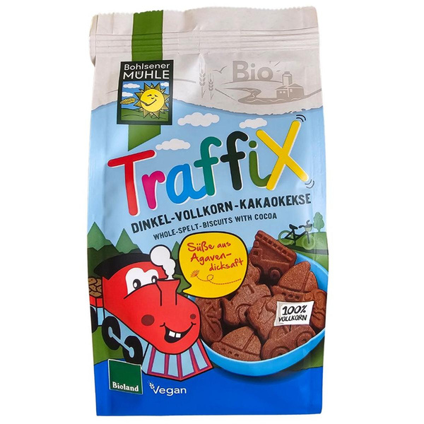 Produktfoto zu TraffiX Dinkel Vollkorn Kakaokekse, 125g