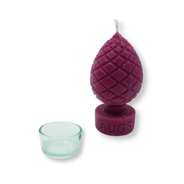 Produktfoto zu Zirbelnusskerze mit Glas "brombeer", 90x35 mm, 1 Stk.