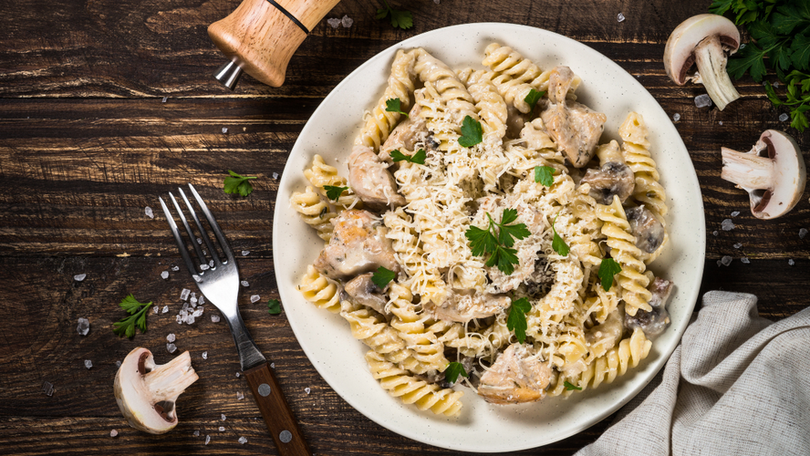 Rezeptbild für Pasta in  Steinchampignonrahm