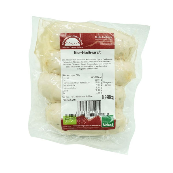 Produktfoto zu Münchner Weißwurst (4 St.), 240g