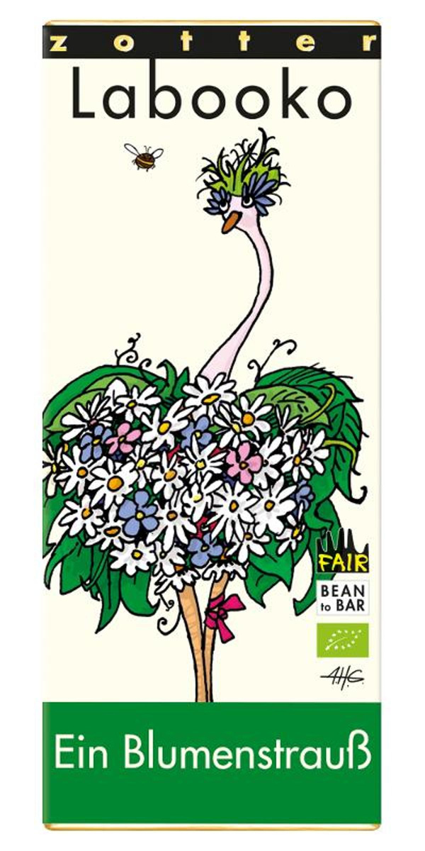Produktfoto zu Ein Blumenstrauß, 70g, Zotter-Schokolade