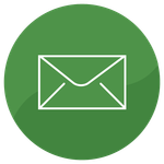Ein grüner Kreis mit einem Briefumschlag-Symbol in der Mitte