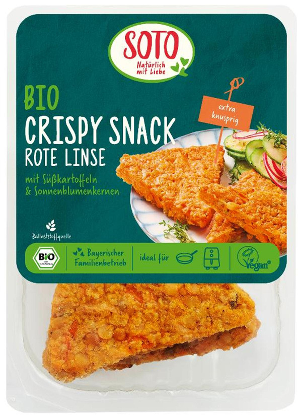 Produktfoto zu Crispy Snack Rote Linse (4 Stück) 200g