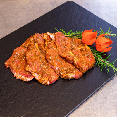 Produktfoto zu Schweine-Halssteaks mariniert, 3 Stk., ca. 550g