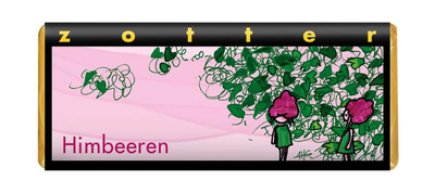 Produktfoto zu Himbeeren 70g, Zotter-Schokolade
