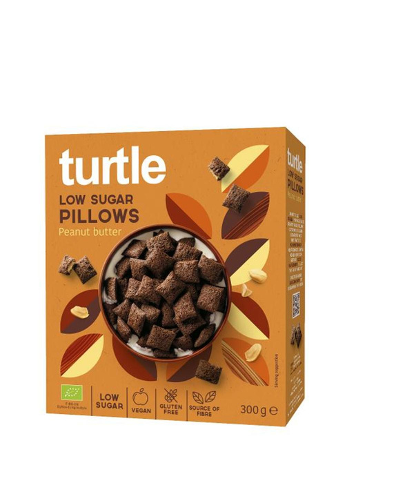 Produktfoto zu Turtle Low Sugar Pillows Peanut Butter 300g
