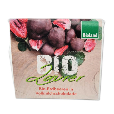 Produktfoto zu Erdbeeren gefriergetrocknet in Vollmilch-Schokolade, 50g