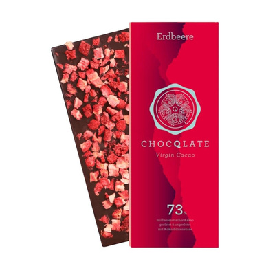 Produktfoto zu Schokolade Erdbeere 75g, Virgin Cacao