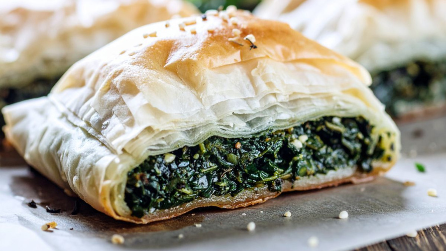 Rezeptbild für Blätterteig-Spinat-Taschen