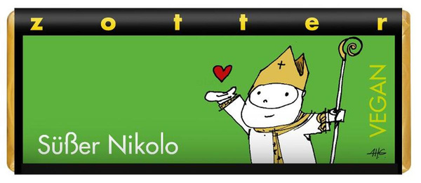 Produktfoto zu Süßer Nikolo vegan, 70g, Zotter-Schokolade