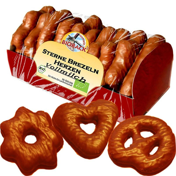 Produktfoto zu Lebkuchen Sterne, Brezeln, Herzen Vollmilch 175g