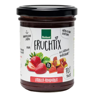 Produktfoto zu Fruchtix Erdbeer-Rhabarber 220g