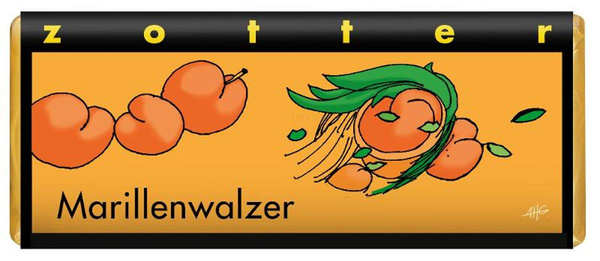 Produktfoto zu Marillenwalzer 40% Kakao, 70g, Zotter-Schokolade