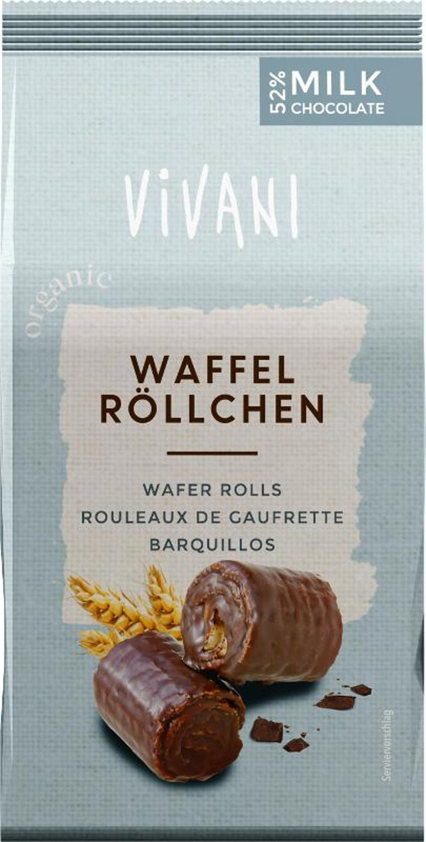 Produktfoto zu Waffel Röllchen Vollmilch 125g