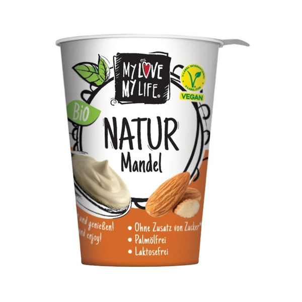 Produktfoto zu Mandeljoghurt vegan Natur ungesüßt, 400g