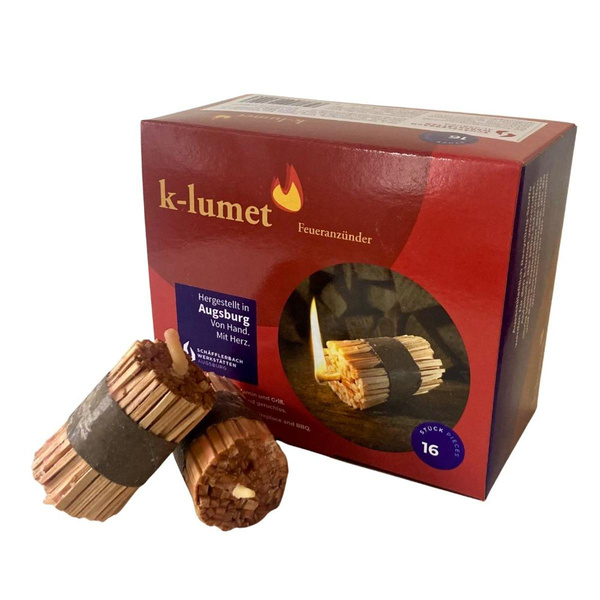Produktfoto zu K-Lumet Kamin- und Grillanzünder 16 Stück