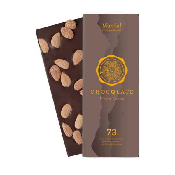 Produktfoto zu Schokolade Mandel 75g, Virgin Cacao