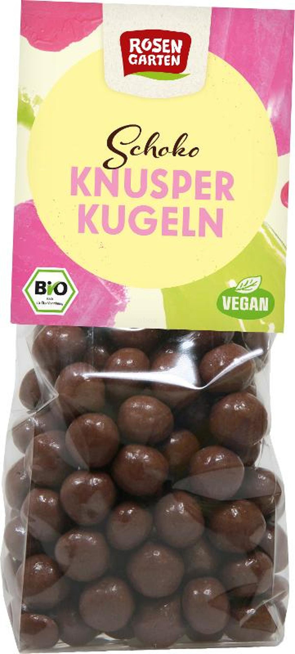 Produktfoto zu Vegane Schoko-Kugeln mit Knusperkern 80g