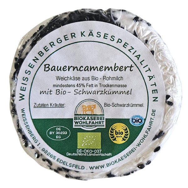 Produktfoto zu Bauerncamembert Schwarzkümmel 150g