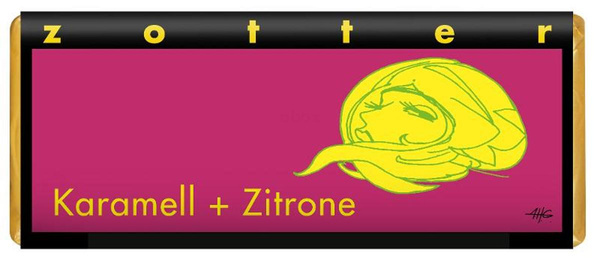 Produktfoto zu Karamell + Zitrone 70g, Zotter-Schokolade