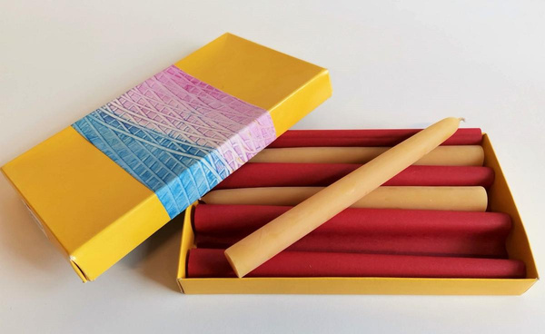 Produktfoto zu Tafelkerzen "natur", 6 Stück