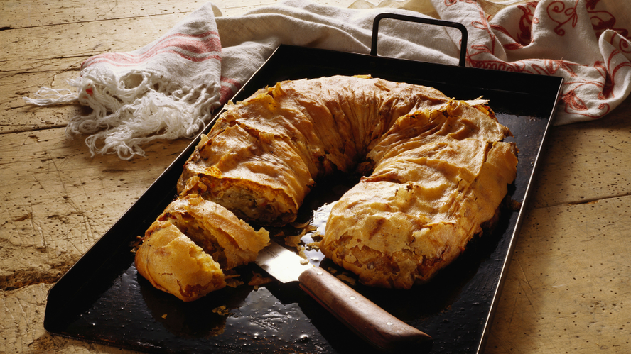 Rezeptbild für Weißkohl-Blätterteig-Strudel