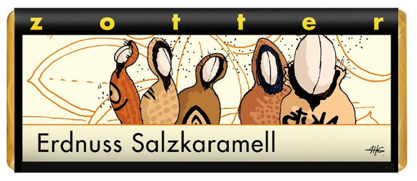 Produktfoto zu Erdnuss Salzkaramell, 70g, Zotter Schokolade
