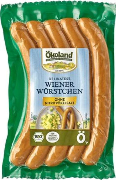 Produktfoto zu Wiener Würstchen Ökoland 5 Stück, 200g