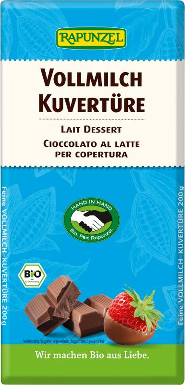 Produktfoto zu Kuvertüre Vollmilch 200g