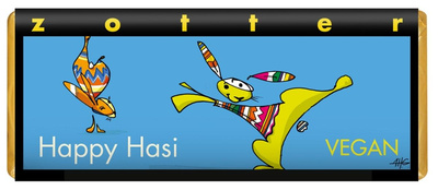 Produktfoto zu Happy Hasi vegan, Zotter 70g