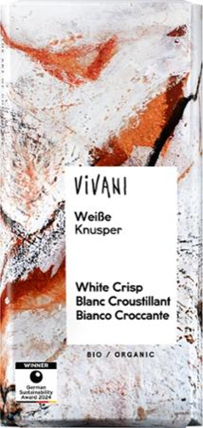 Produktfoto zu Weiße Knusperschokolade 80g