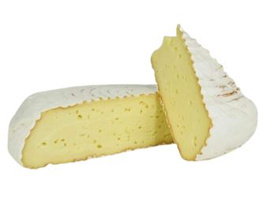 KI generiert: Auf dem Bild sind zwei Käselaibe abgebildet, einer ganz und der andere aufgeschnitten. Beide tragen ein Etikett mit der Aufschrift "Gouda".