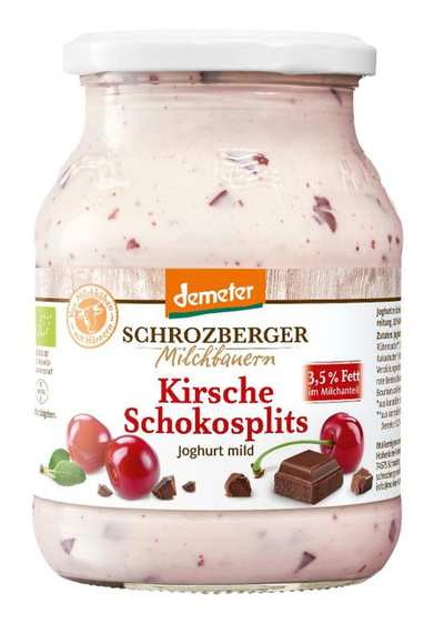 Produktfoto zu Joghurt Kirsche Schokosplits 500g-Glas