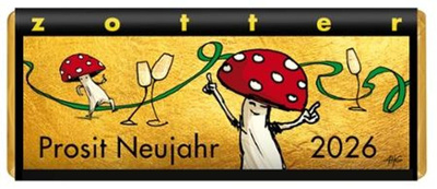 Produktfoto zu Prosit Neujahr 2026, 70g, Zotter-Schokolade