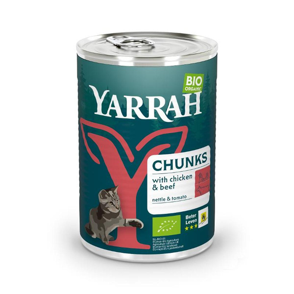 Produktfoto zu Katzenfutter Dose Chunks Huhn mit Rind, 100g