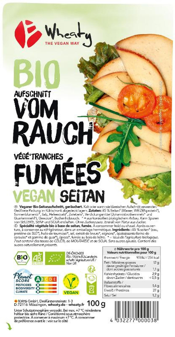 Produktfoto zu Wheaty Aufschnitt vom Rauch 100g