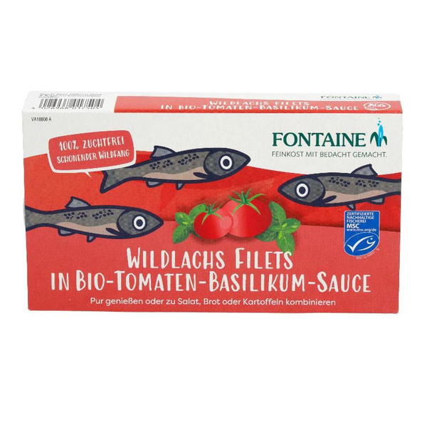 Produktfoto zu Wildlachsfilet Tomate Basilikum 200g