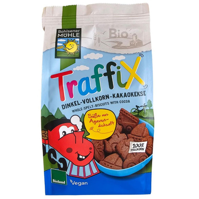Produktfoto zu TraffiX Dinkel Vollkorn Kakaokekse, 125g