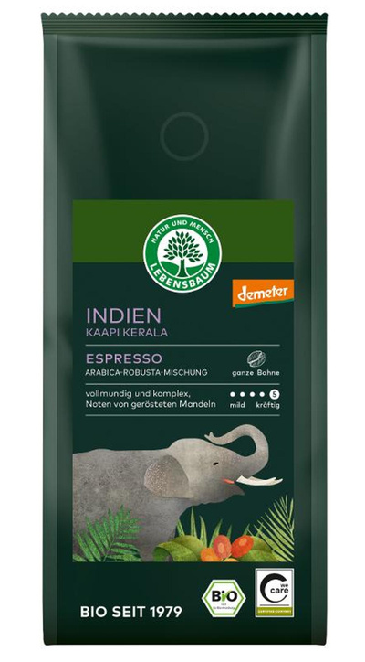 Produktfoto zu Indien Kaapi Kerala Espresso ganze Bohne 250g