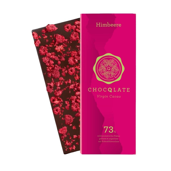 Produktfoto zu Schokolade Himbeere 75g, Virgin Cacao