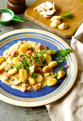 Rezeptbild für Gnocchi in  Pilzrahmsauce