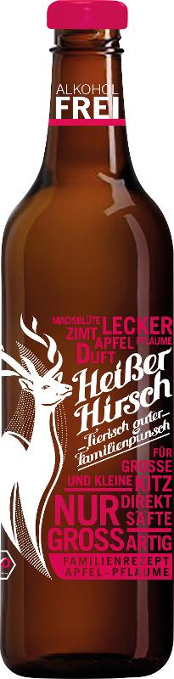 Produktfoto zu Familienpunsch Heißer Hirsch Apfel-Pflaume, 0,75l